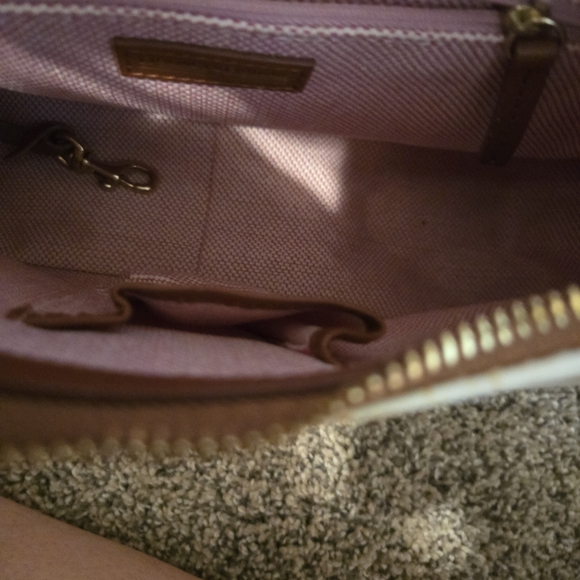 Dooney & Bourke White and Brown Croc-Embossed Women's Bag - Picture 14 of 15